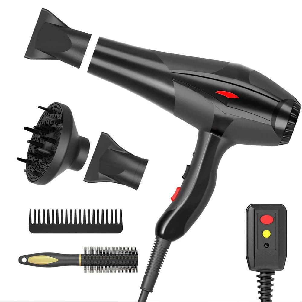 Secador de cabelo Conhaze Professional Ionic 2400W Blue Light