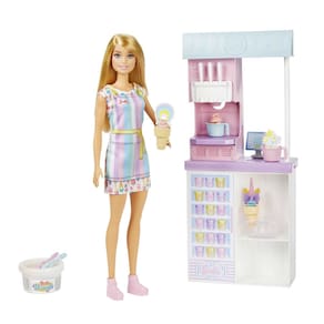 Sorveteria Playset Barbie Careers com boneca de moda