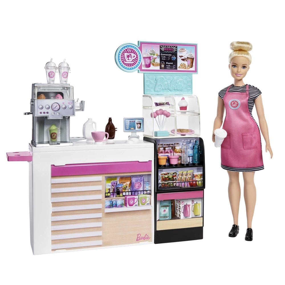 Cafeteria Barbie GMW03 com boneca e mais de 20 acessórios de 3 anos ou mais