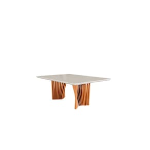 Mesa de Jantar Madeira Maciça com Base Torcida - Pérola 1,60x0,90m - Harmonia Salas