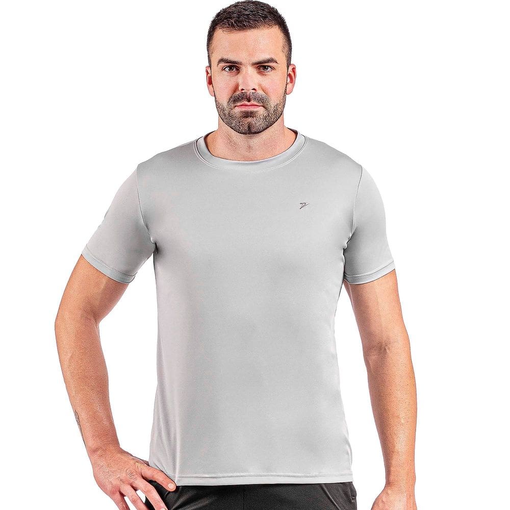 Camiseta M/C New Basic 04406-Pr - Prata G