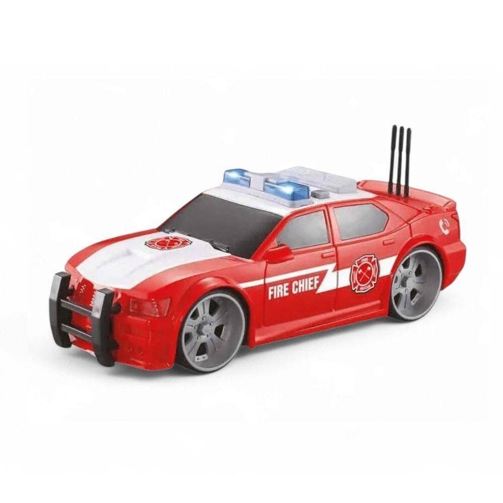 Carrinho De Fricção Policia Miniatura City Rescue Som Luz