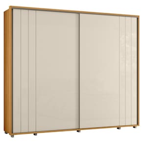 Guarda Roupa Casal 278cm Com 2 Portas Mya Off/Cinamomo Z10 - Mpozenato