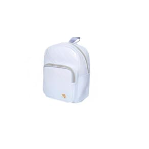 Mochila Costas Feminina Brilhosa Glitter Passeio branco