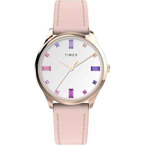 Relógio Timex Modern Easy Reader feminino, estojo de 32 mm, pulseira rosa