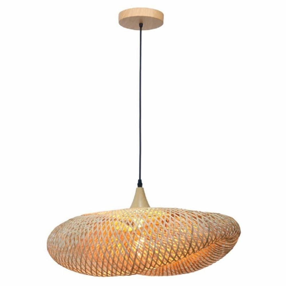 Pendente Bioma 295 1xe27 Fibra De Bambu G-light