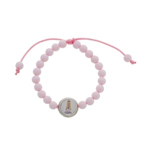 Pulseira Infantil de Nossa Senhora de Fátima Rosa