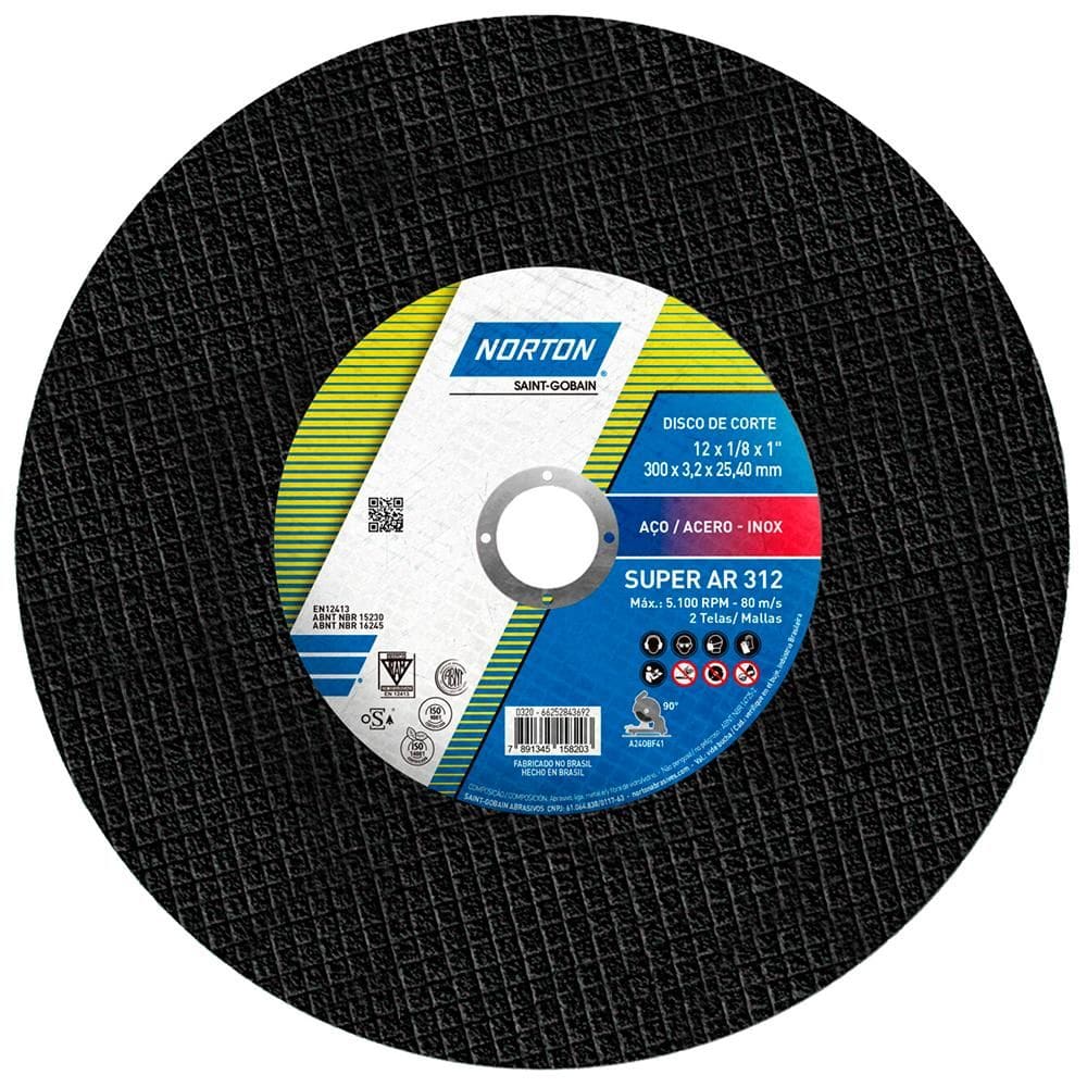 Disco de Corte Norton 12&quot; (305mm) Super AR312