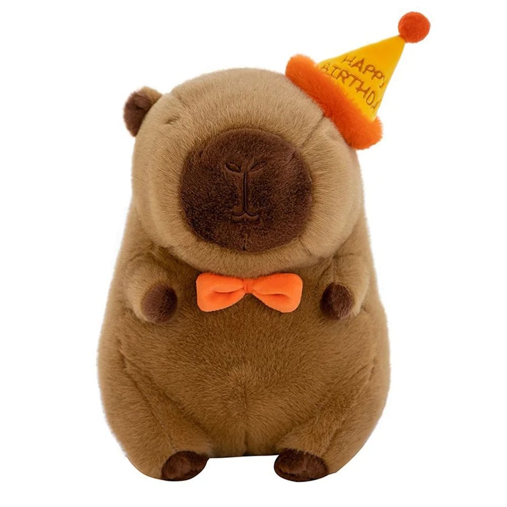 Pelucia Capivara Feliz Aniversário 30Cm