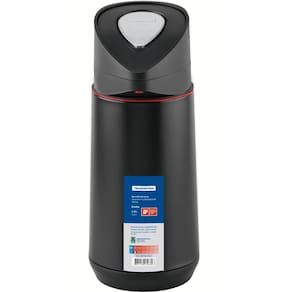 Garrafa Térmica Tramontina Exata Aço Inox Preto 1,2L para Água Café Chá com Ampola de Vidro