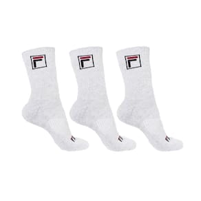 Meia Fila F-Box Cano Alto Branca - 3 Pares