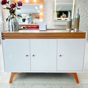 Buffet Moderno 3 Portas - Sevilha-Off white - Mavau Móveis