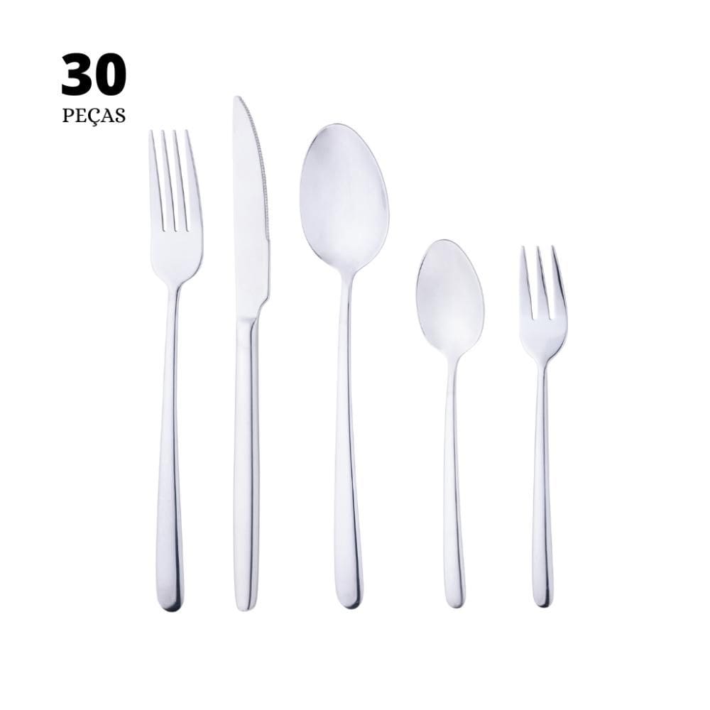 Faqueiro 30 Peças Wolff Viena de Aço Inox