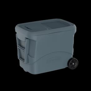 Caixa Termica Tropical 50L Com Rodas Cinza Escuro Transporta 11 Garrafas de 2 Litros Soprano