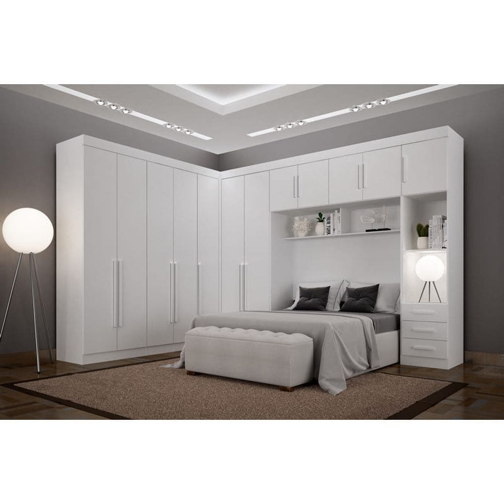 Modulado Completo 7 Portas 9 Gavetas - Orion-Branco - Leifer Móveis