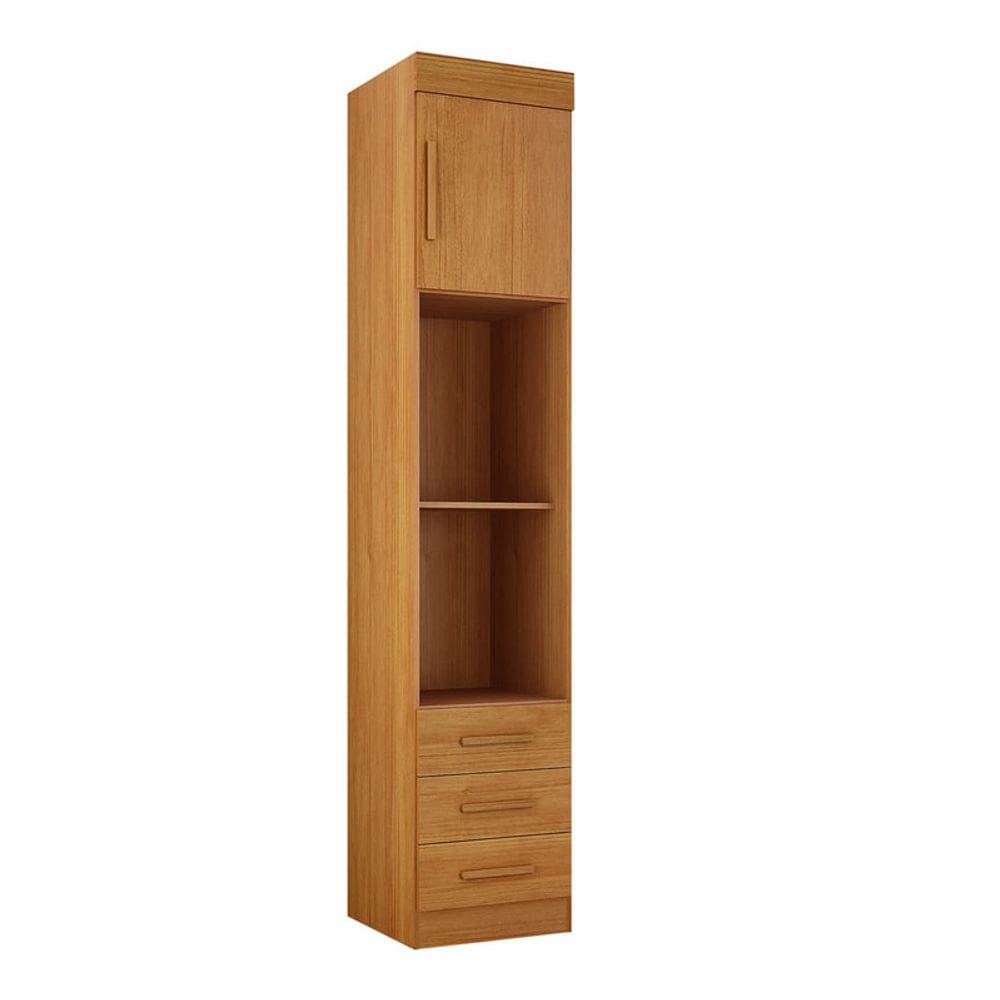 Modulado Mesa de Cabeceira 3 Gavetas - Orion-Cinamomo - Leifer Móveis