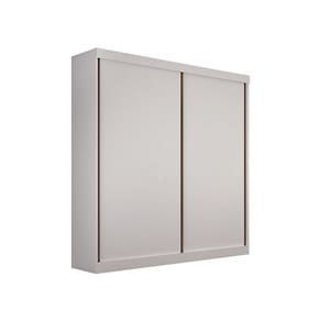 Guarda Roupa Solteiro 2 Portas 3 Gavetas - São Paulo-Branco - Leifer Móveis