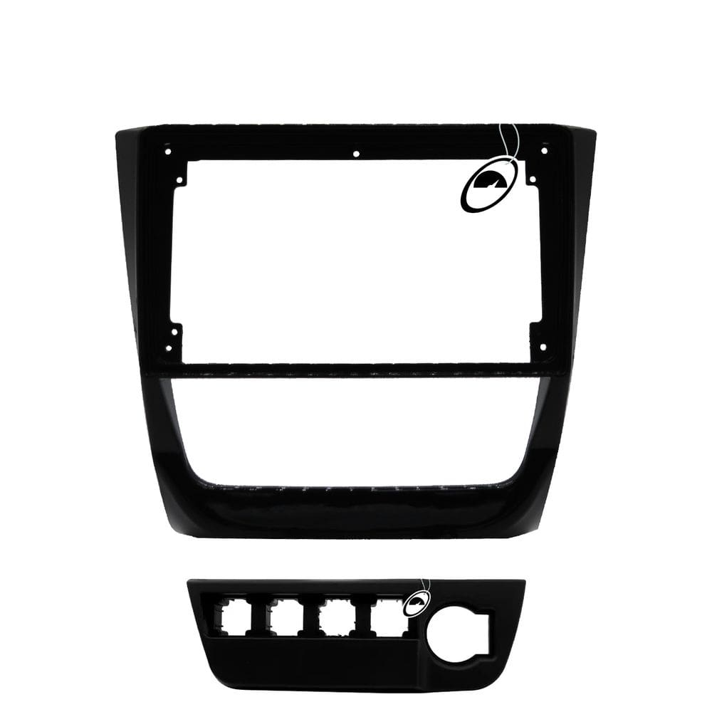 Moldura De Painel 2 Din 9" Polegadas Vw Gol Saveiro Voyage G6 - Black Piano