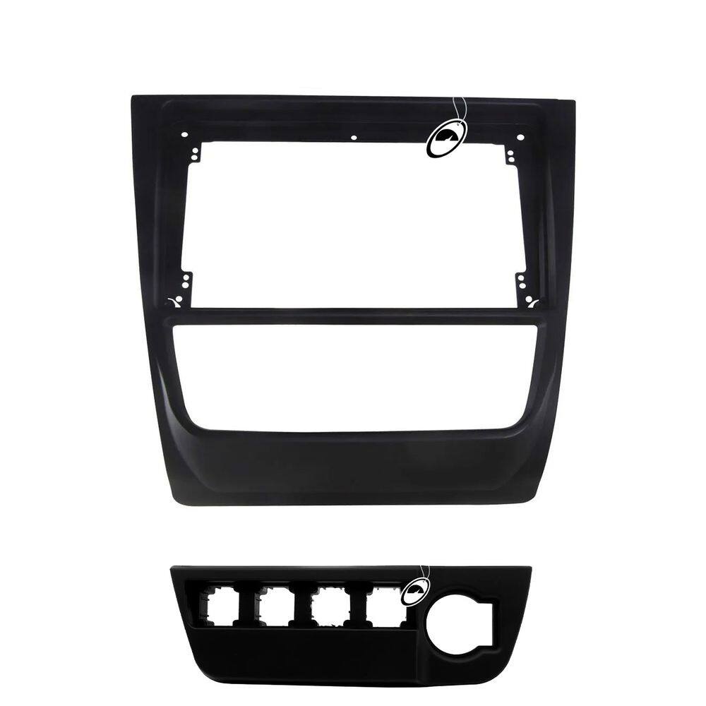 Moldura De Painel 2 Din 9" Polegadas Vw Gol Saveiro Voyage G6 - Preto