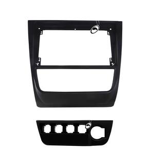 Moldura De Painel 2 Din 9" Polegadas Vw Gol Saveiro Voyage G6 - Preto