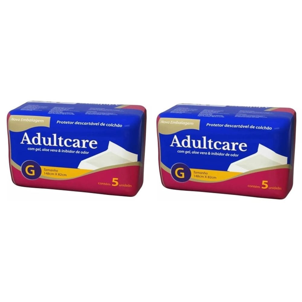 Kit 2 Protetor Descartável De Colchão - Adultcare. Pct 5 Und