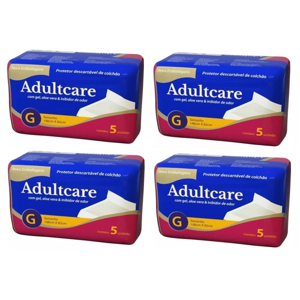 Kit 4 Protetor Descartável De Colchão - Adultcare. Pct 5 Und