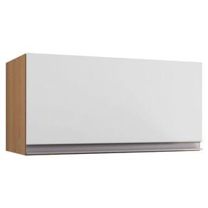 Armário Aéreo para Cozinha Andréia 1 Porta Amêndoa Branco - AJL