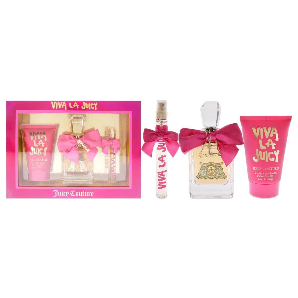 Perfume Juicy Couture Viva La Juicy para mulheres, presente de 100 ml, 3 peças