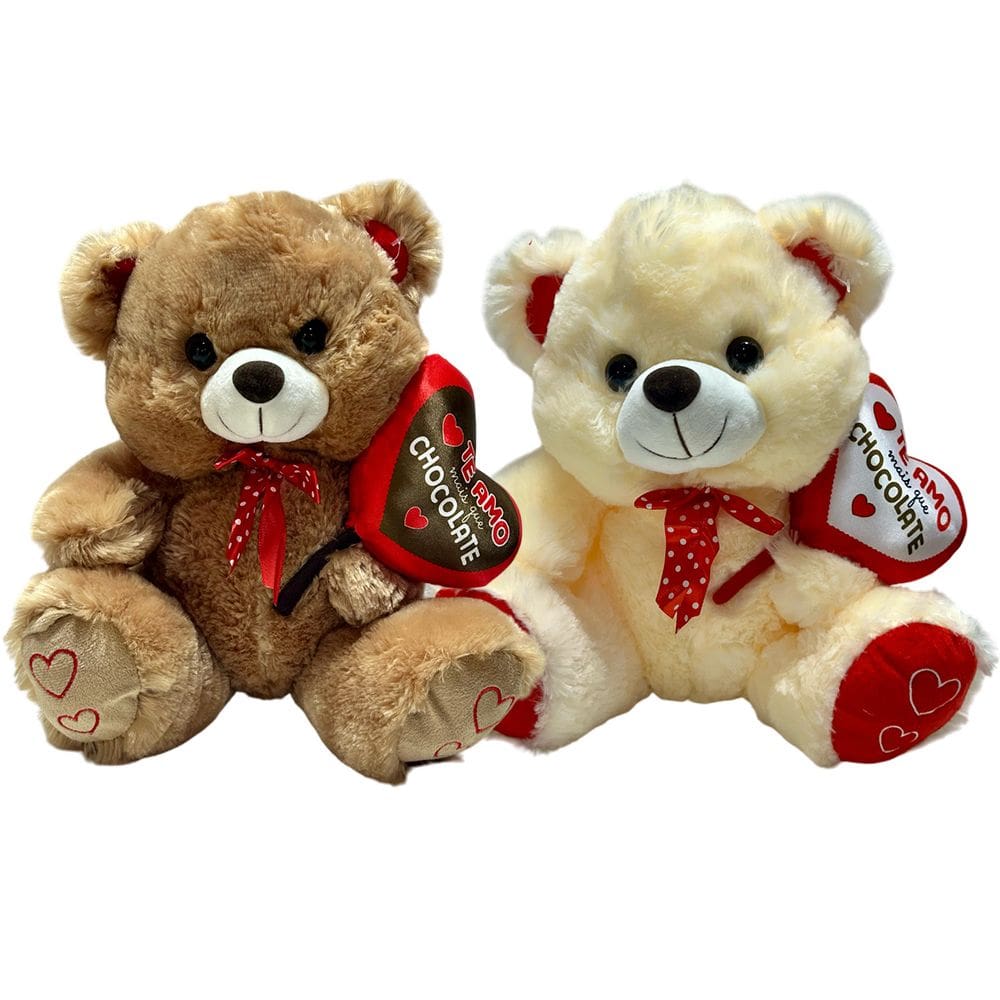 Urso De Pelucia Coracao Te Amo Namorados Presente Romantico - 33cm