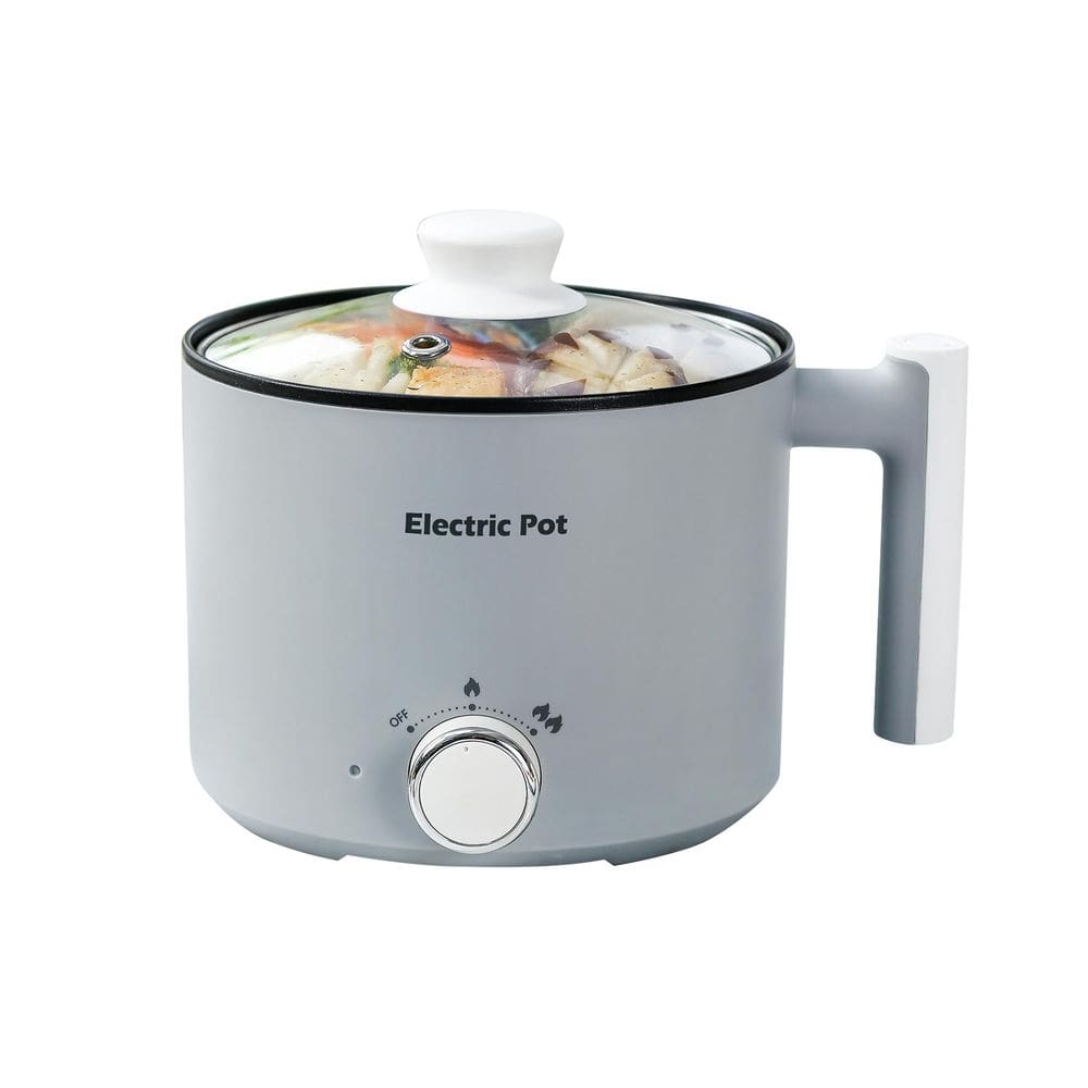 Panela elétrica YOOLYQI 1.5L Ramen 300W/600W cinza