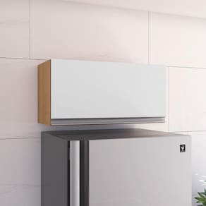 Armário Aéreo para Cozinha Ambiente Andréia 1 Porta Amêndoa Branco - AJL