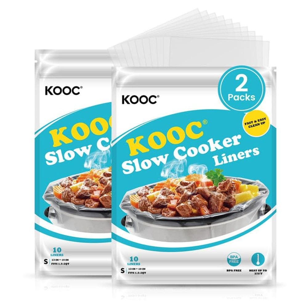 Forros de fogão lento KOOC 10x13cm, 20 unidades, tamanho pequeno, sem BPA