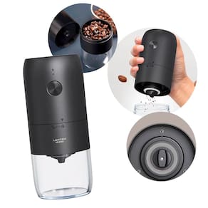 Moedor de Café Elétrico Portátil | Ajuste de Moagem Fina a Grossa | Rebarbas Cerâmicas | Bateria Recarregável USB Tipo C | Compacto e Prático