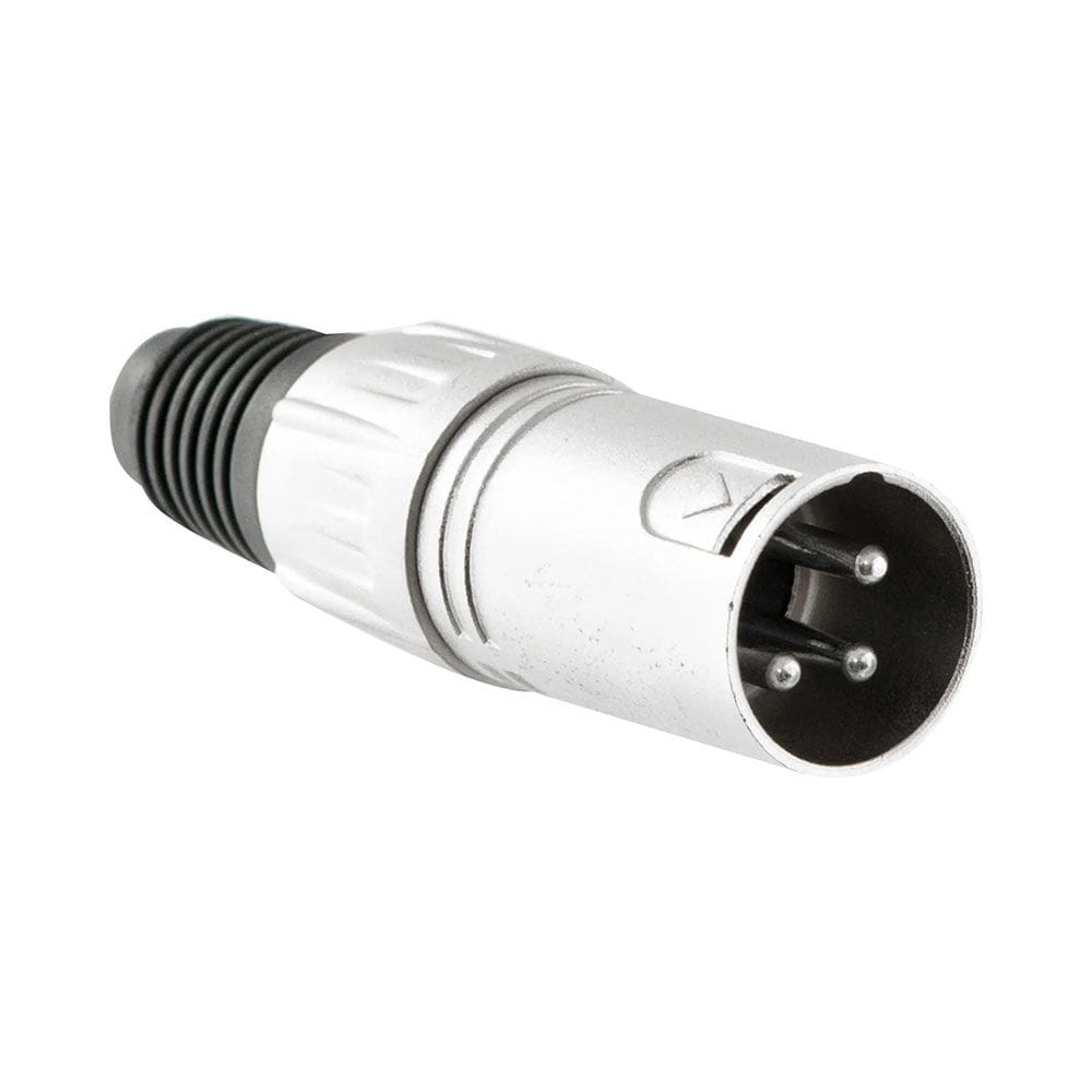 Conector XLR HX001M Macho 3 Pólos Niquelado Prata - AC3084U