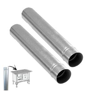 Kit 2 Canos Para Chaminé Fogão a Lenha Galvanizado 50cm 120mm - Hedlund