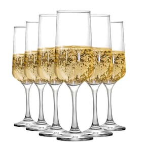 Taças Square Champagne de Vidro 6pcs, 240ml - Ruvolo