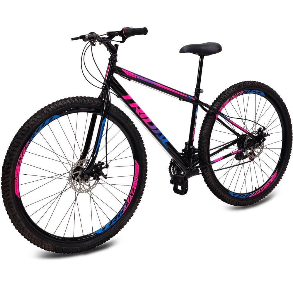 Bicicleta Aro 29 MTB Aço 21 Marchas Freio a Disco Tridal Bike