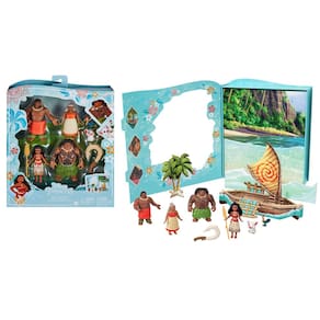 Brinquedo Mattel Disney Princess Moana com 1 boneca e 5 bonecos