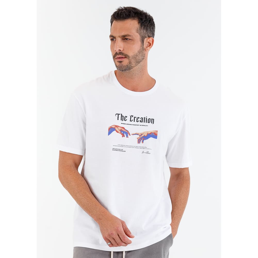 Camiseta Masculina Manga Curta The Creation Branca