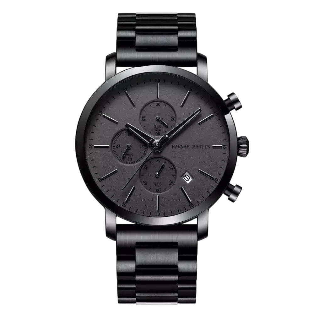 Relógio Multifuncional Hannah Martin HM-109 Pulseira de Aço