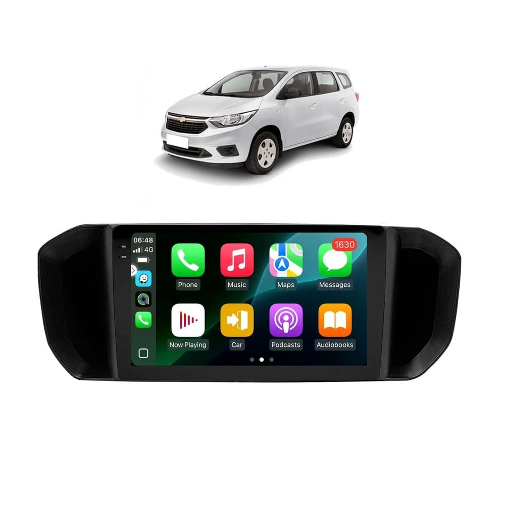 Kit Multimidia Spin 2019 / 2024 LS LT 9 Pol Carplay AndroidAuto USB BT- Roadstar 908BR
