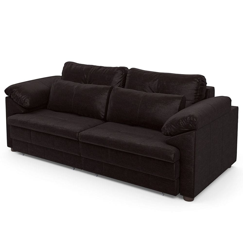 Sofá Retrátil 2 Lugares Para Sala 215cm Dijon Couro Bordô S07 - Mpozenato