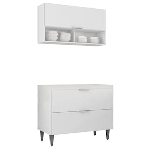 Armário de Cozinha CP01 Para Pia 100cm Pérola Z34 Branco - Mpozenato