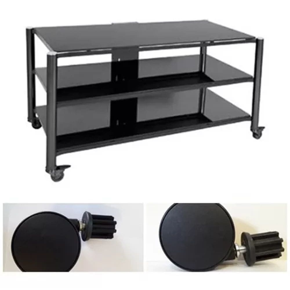 Rack Airon Ht-100.03.1 Em Aço Cor Black + 4 Rodízios R9