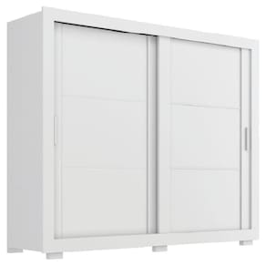 Guarda Roupas Casal 2 Portas De Correr 4 Gavetas Titanium Zanzini Branco