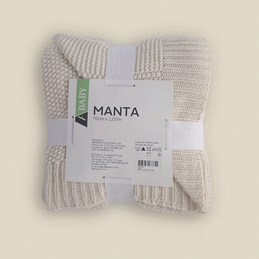 Manta Holly Microfibra Off White - A\BABY