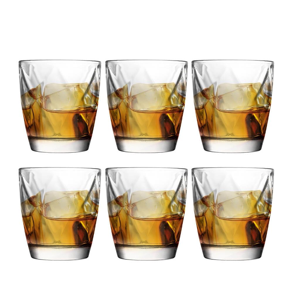 Jogo de Copos Rocks Diamond, para Whisky 6pcs, 385ml-Ruvolo