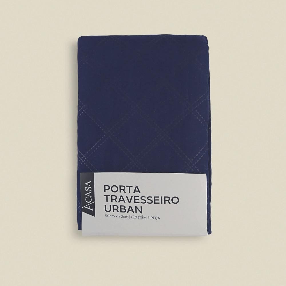 Porta-Travesseiro Urban Microfibra Azul - A\CASA