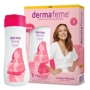 Kit Sabonete Íntimo DermaFeme Tutti-Frutti da Larissa Manoela 200ml cada 7897947600843 CIMED