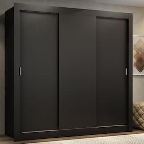 Guarda Roupa Casal Lyon 3 Portas de Correr 2 Gavetas Madesa
